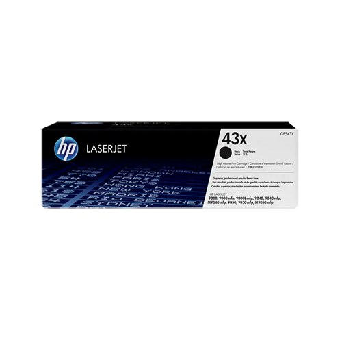 HP 43X Black High Yield Original LaserJet Toner Cartridge (C8543X)