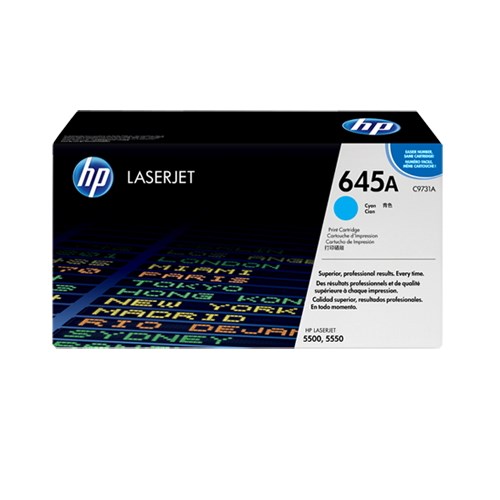 HP 645A Cyan Original LaserJet Toner Cartridge (C9731A)