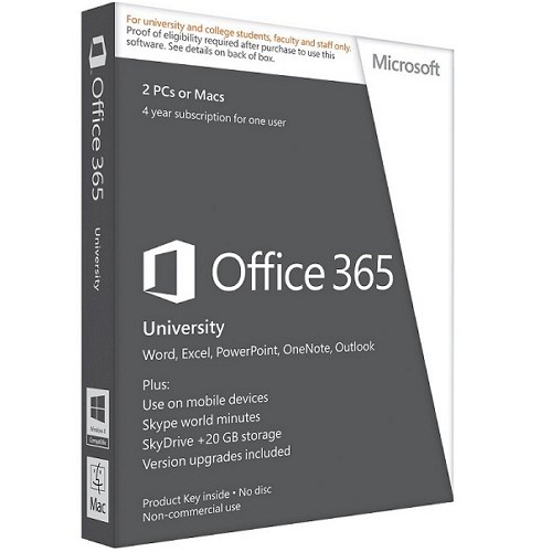 Office 365 University 32-bit|x64 English Subscr 4YR AE APAC EM Medialess (R4T-00038)