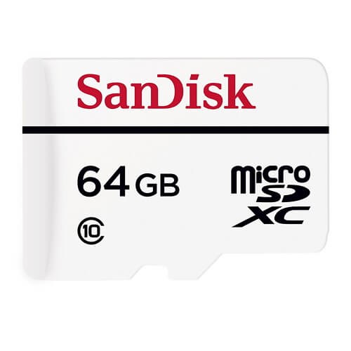 SanDisk 64GB microSDXC High Endurance Video Monitoring Card C10 20MB|s (SDSDQQ-064G-G46A)