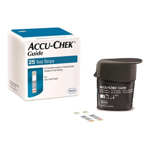 Accu-Chek Guide Strips 25'S (แถบตรวจแอคคิว-เช็ค ไกด์ 25ชิ้น)