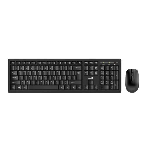 Genius Wireless Keyboard&Mouse (คีย์บอร์ดและเมาส์ไร้สาย) (KM-8200) Black