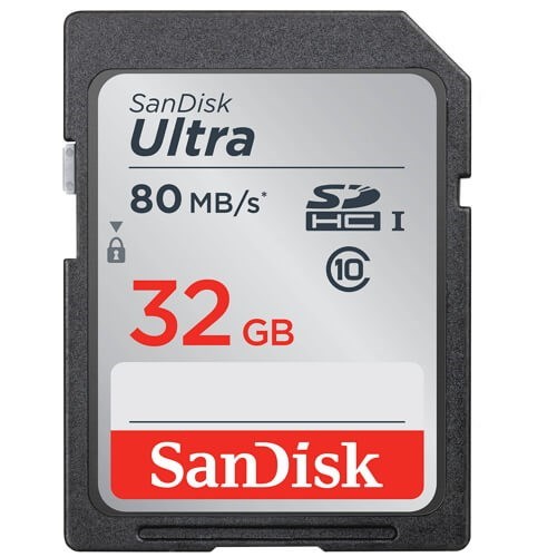SanDisk Ultra SDHC Card C10 UHS-I 80MB|s (SDSDUNC)