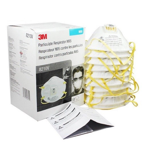 หน้ากากกันฝุ่น PM2.5 3M 8210V N95 เซ็ท 10 ชิ้น