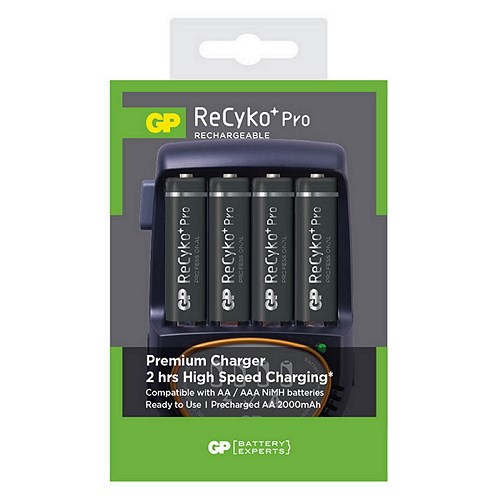 GP Charger PB50 wRecyko + 2000mAh AA p4 (GPB-PB50GSCAE210-4)