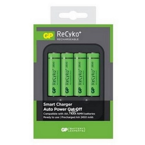 GP Recyko + 2600 mAh AA p4 wRapidCharger (GPB-U421270WA22G-4)