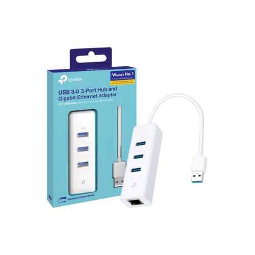 UE330, USB 3.0 3-Port Hub & Gigabit Ethernet Adapter 2 in 1 USB Adapter