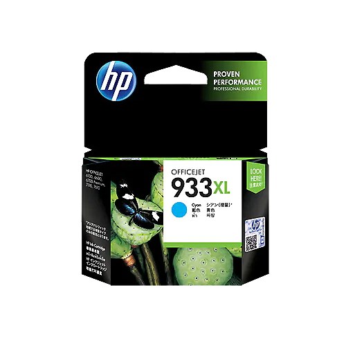 HP 933XL High Yield Cyan Original Ink Cartridge (CN054AA)