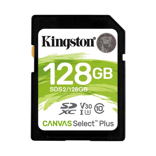 KINGSTON 128GB CANVAS Select Plus SD Card SDS2|128GB (เมมโมรี่การ์ด)