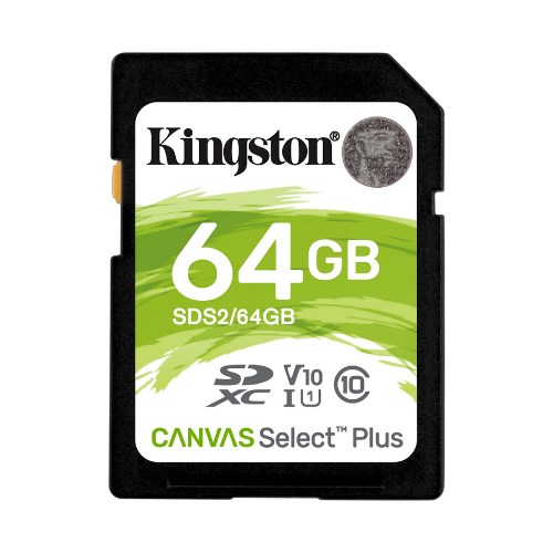 KINGSTON 64GB CANVAS Select Plus SD Card SDS2|64GB (เมมโมรี่การ์ด)