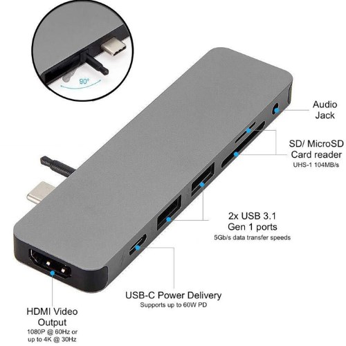 HyperDrive DUO 7-in-2 USB-C Hub (HPD-HD28C)