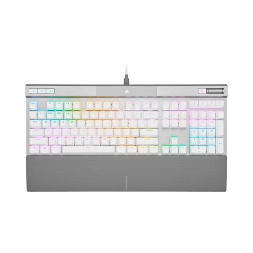 Corsair K70 PRO RGB Optical-Mechanical Gaming Keyboard with PBT DOUBLE SHOT PRO Keycaps  CH-910951A-NA (White)