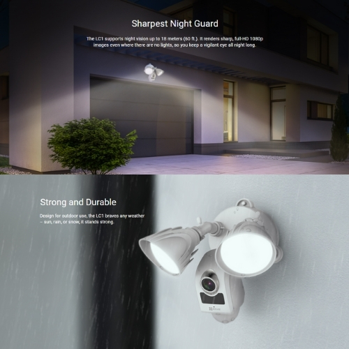 Ezviz LC1 Smart Security Light Camera กล้องวงจรปิดพร้อมไฟอัจฉริยะ