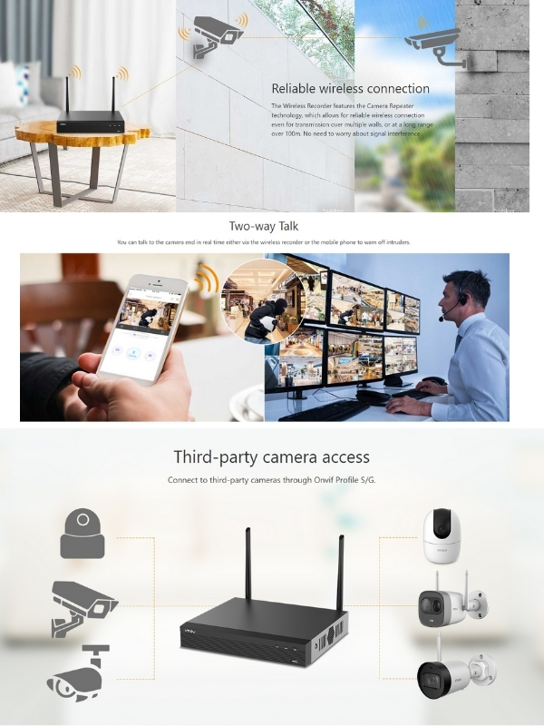 Imou เครื่องบักทึกไร้สาย NVR WIFI 8 Channels (เครื่องบันทึกกล้อง IP Camera) รุ่น NVR1108HS-W-S2
