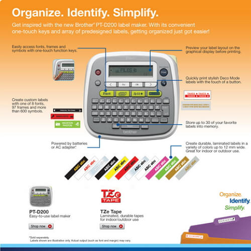 Brother À¹à¸à¸£ À¸­à¸à¸ À¸¡à¸ À¸à¸¥à¸²à¸ P Touch À¸£ À¸ Pt D200 Pt D200 • หลากหลายฟังก์ชัน ใช้งานง่าย ด้วยการออกแบบได้อย่างลงตัว • พิมพ์ได้ 2 ภาษา ทั้งภาษาไทยและภาษาอังกฤษ • มีตัวอักษร 1 แบบ 3 ขนาด 11 สไตล์ • ตัวอักษร 2. brother à¹à¸à¸£ à¸­à¸à¸ à¸¡à¸ à¸à¸¥à¸²à¸ p touch à¸£ à¸ pt d200 pt d200