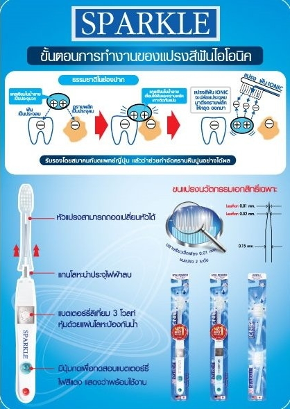 Sparkle Ionic Toothbrush แปรงสีฟัน พลังไอโอนิค
