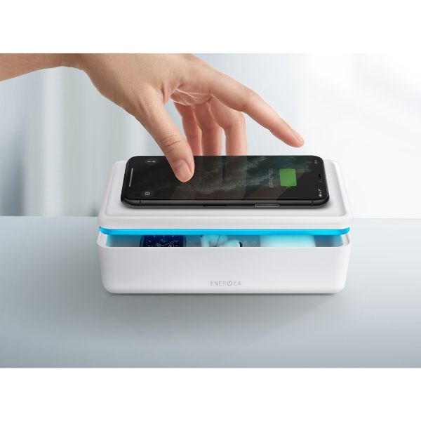 กล่องฆ่าเชื้อพร้อมแท่นชาร์จไร้สาย ENERGEA STERA 360 UVC SANITIZING BOX + WIRELESS FAST CHARGE 15W