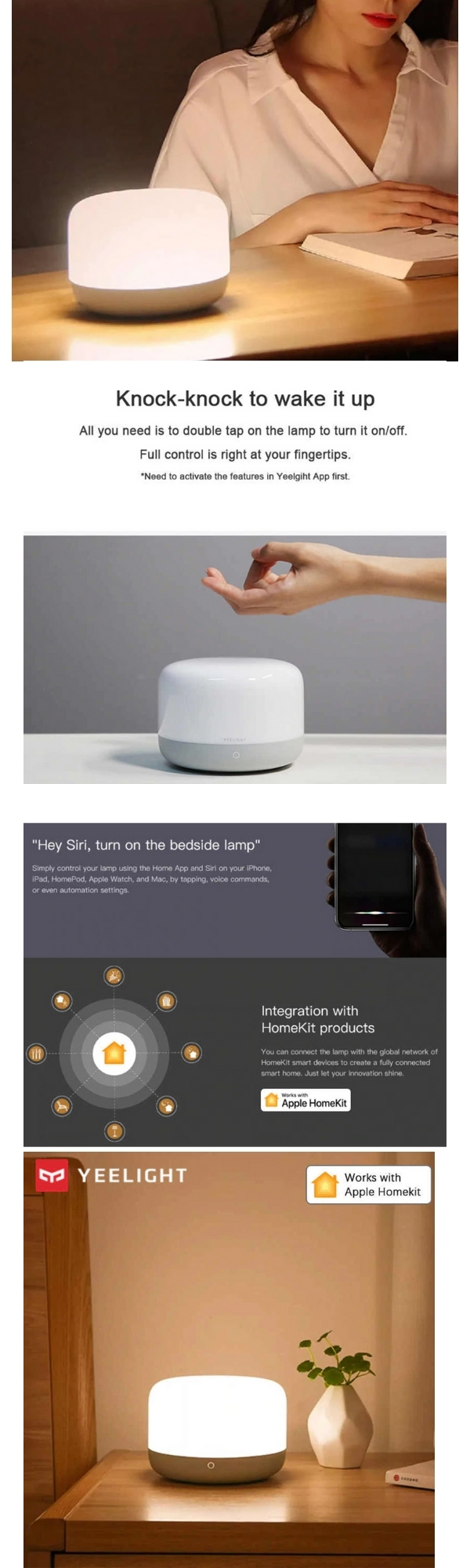 Yeelight LED Bedside Lamp D2 โคมไปตั้งโต๊ะอัจฉริยะ