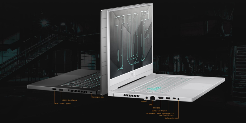 Asus TUF Dash F15 FX516PM-HN191T (Moonlight White) Notebook (โน๊ตบุ๊คเกมมิ่ง)