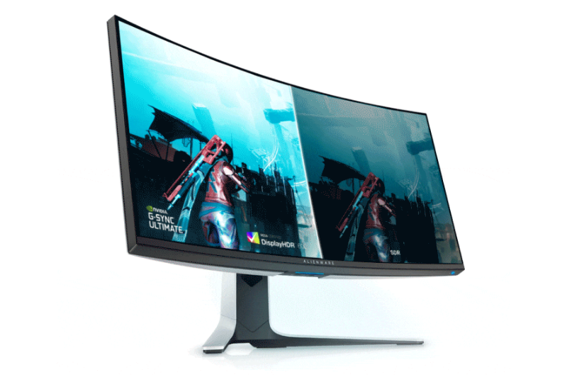 Alienware AW3821DW 37.5'' WQHD+ (3840x1600) 21:9 Écran PC Gaming incurvé,  144Hz, Fast IPS, 1ms, NVIDIA G-SYNC Ultimate, 95% DCI-P3, HDR 600