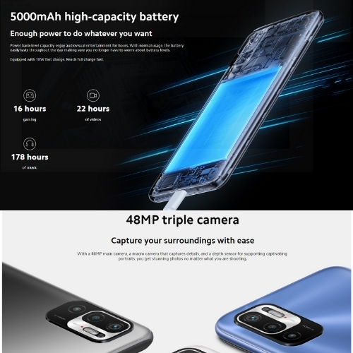Xiaomi Redmi Note 10 5G (Ram 4 + Rom 128) Smartphone ประกันศูนย์ไทย